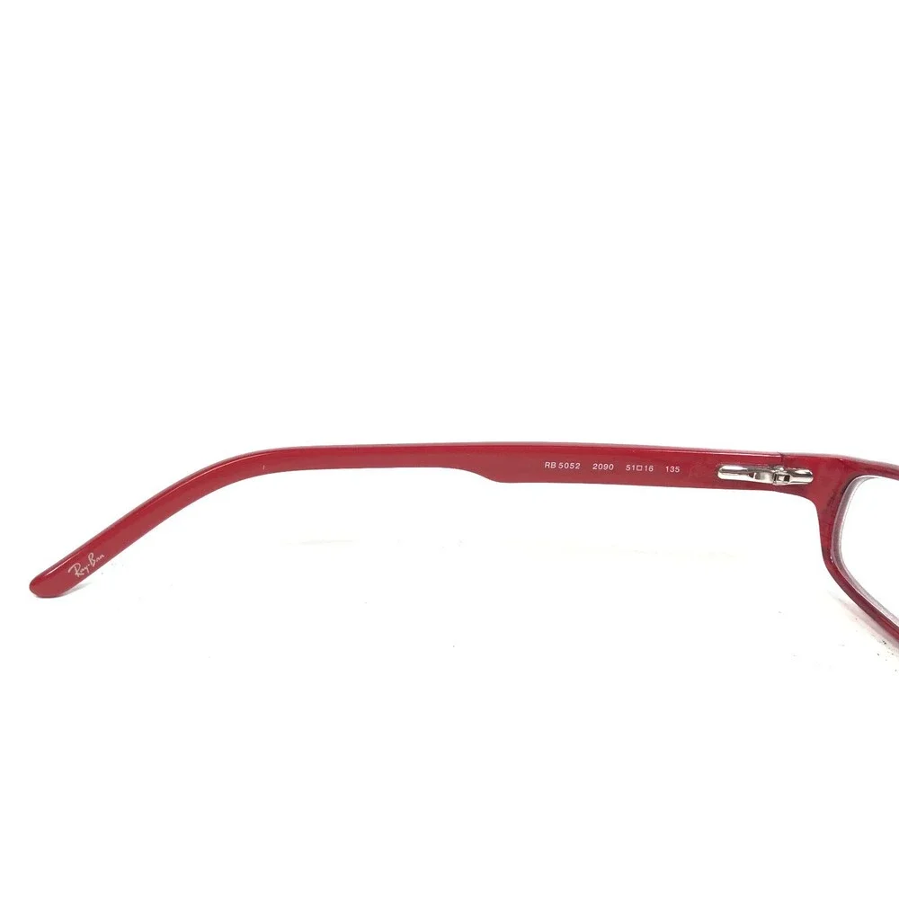 Ray-Ban RB5052 2090 Eyeglasses Frames Red Rectangular Full Rim 51-16-135